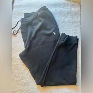 Men’s Polo Ralph Lauren Logo Double-Knit Drawstring Jogger Pants Black Size XXL